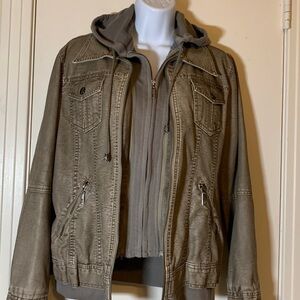 Come Together California CTC Vegan Leather Jacket with Knit Insert